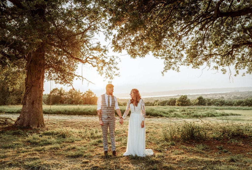 Elegant outdoor wedding setup at Thornbury Golf and Lodge, a top-rated wedding venue near Bristol surrounded by countryside charm