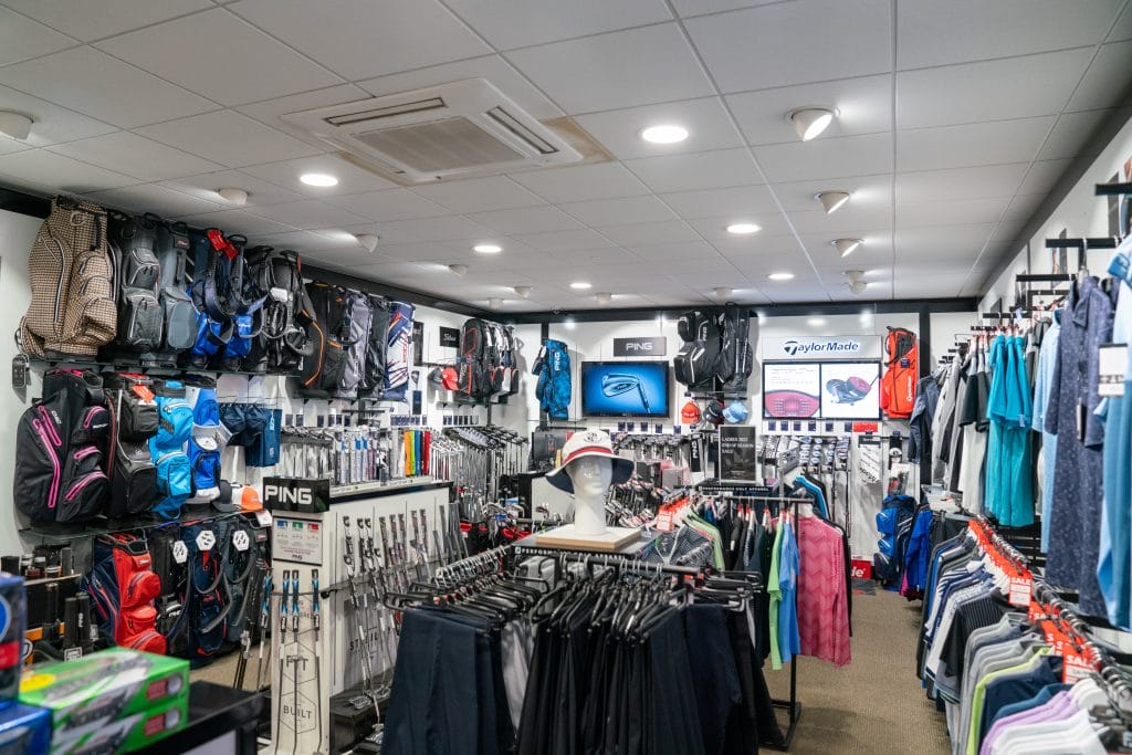 golf shop in bristol fully stocked with golf accesories
