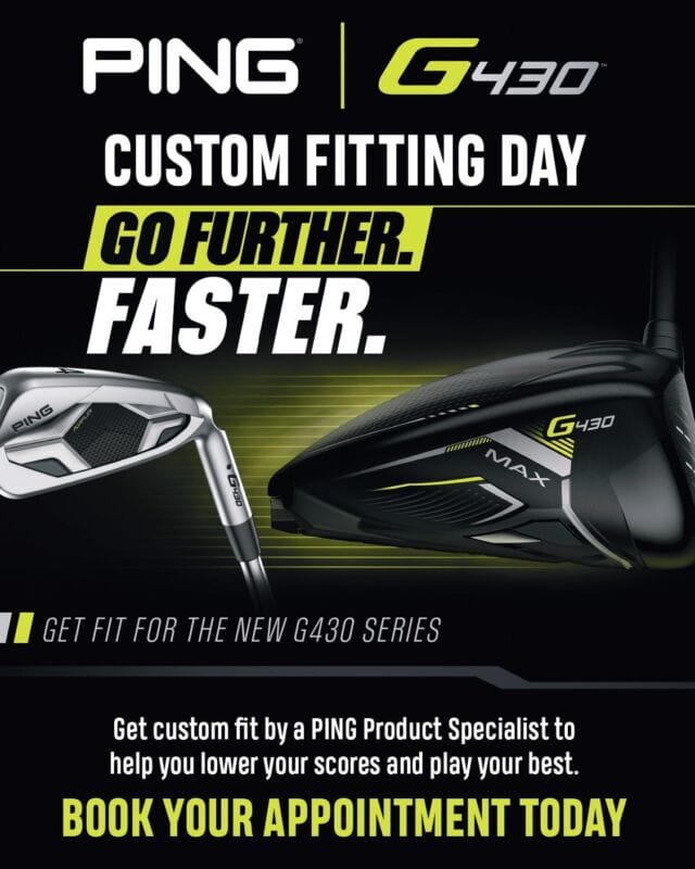 It's that time of the year. As summer approaches, why not help improve your game with some new custom fit clubs. 

We have PING and TaylorMade custom fitting days coming soon!

Why not come and try the new TaylorMade Qi10 driver or get fit with some new G430 irons from Ping.

Book in with the pro shop, but be fast as there is limited availability.

TaylorMade Custom Fitting: Monday 19th February 

PING Custom Fitting: Thursday 7th March