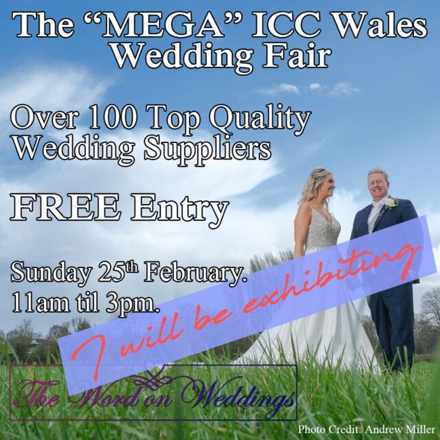 We are so excited to be exhibiting at the ICC Wedding Fair in Newport on Sunday! Pop along to talk to us about our brilliant new packages, and how we can bring your dream wedding into reality! 🌟